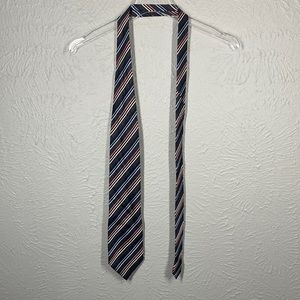 Covington Blue Pink White 100% Silk Striped Tie